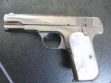 Colt 1908 ,380 auto,refinished nickel,REAL pearl grips, 32 auto barrel & magazine,hammerless,grip safety. circa 1921 - 10 of 12