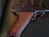Luger Artillary 8" barrel,stamped 1917,9mm,lug for shoulder stock,lanyard look,great wood,& blue,7 matching numbers-super nice !! - 2 of 12