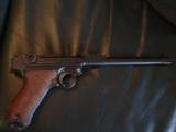 Luger Artillary 8" barrel,stamped 1917,9mm,lug for shoulder stock,lanyard look,great wood,& blue,7 matching numbers-super nice !! - 1 of 12
