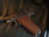 Luger Artillary 8" barrel,stamped 1917,9mm,lug for shoulder stock,lanyard look,great wood,& blue,7 matching numbers-super nice !! - 4 of 12