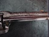 Colt Bisley 44-40,made in 1912, nickel plated,gold accents,master scroll engrave by Briam Mears,real pearl grips,awesome one of a kind masterpiece !! - 5 of 12