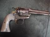 Colt Bisley 44-40,made in 1912, nickel plated,gold accents,master scroll engrave by Briam Mears,real pearl grips,awesome one of a kind masterpiece !! - 1 of 12