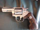 Colt Detective Special 3",3rd series,fully refinished in bright mirror nickel,1974,rosewood finger groove grips-super nice showpiece - 1 of 12
