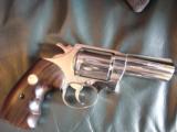Colt Detective Special 3",3rd series,fully refinished in bright mirror nickel,1974,rosewood finger groove grips-super nice showpiece - 4 of 12