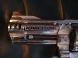 Smith & Wesson model 500,4",500 S&W magnum,fully deep engraved & fully polished by Flannery engraving,new in box,one of a kind work of art !! - 3 of 12