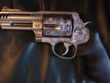 Smith & Wesson model 500,4",500 S&W magnum,fully deep engraved & fully polished by Flannery engraving,new in box,one of a kind work of art !! - 1 of 12