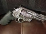 Smith & Wesson model 500,4",500 S&W magnum,fully deep engraved & fully polished by Flannery engraving,new in box,one of a kind work of art !! - 10 of 12