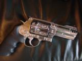 Smith & Wesson model 500,4",500 S&W magnum,fully deep engraved & fully polished by Flannery engraving,new in box,one of a kind work of art !! - 4 of 12
