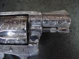 Smith & Wesson 60-7,fully Flannery engraved,,polished stainless,Pearlite grips,38spl,2", awesome showpiece for concealed carry - 8 of 12