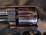 Smith & Wesson Pre model 27,Master engraved by Angelo Bee,24K horses & accents,1954,5",357mag,Turkish Walnut grips-a one of a kind masterpiece - 3 of 12