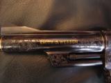 Smith & Wesson Pre model 27,Master engraved by Angelo Bee,24K horses & accents,1954,5",357mag,Turkish Walnut grips-a one of a kind masterpiece - 4 of 12