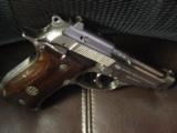 Beretta Model 84BB, 380,nickel plated wood grips,made in Italy,13 round magazine,double action, used but not abused - 10 of 12