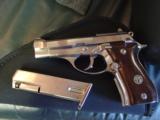 Beretta Model 84BB, 380,nickel plated wood grips,made in Italy,13 round magazine,double action, used but not abused - 7 of 12