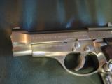 Beretta Model 84BB, 380,nickel plated wood grips,made in Italy,13 round magazine,double action, used but not abused - 3 of 12