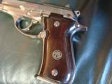 Beretta Model 84BB, 380,nickel plated wood grips,made in Italy,13 round magazine,double action, used but not abused - 2 of 12