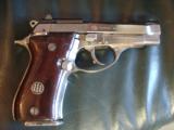 Beretta Model 84BB, 380,nickel plated wood grips,made in Italy,13 round magazine,double action, used but not abused - 4 of 12