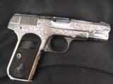 Colt 1908,380 auto,master hand engraved,nickel refinished,made in 1921,a one of a kind work of art-period !! - 11 of 12