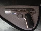 Colt 1908,380 auto,master hand engraved,nickel refinished,made in 1921,a one of a kind work of art-period !! - 1 of 12