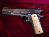 Colt Gold Cup National Match,master engraved by Clint Finley,close to 1OZ of 24K inlays,real carved ivory grips,Series 80,MKIV,Colt Pres.case-awesome- 5 of 15