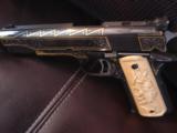 Colt Gold Cup National Match,master engraved by Clint Finley,close to 1OZ of 24K inlays,real carved ivory grips,Series 80,MKIV,Colt Pres.case-awesome- 2 of 15