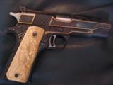 Colt Gold Cup National Match,master engraved by Clint Finley,close to 1OZ of 24K inlays,real carved ivory grips,Series 80,MKIV,Colt Pres.case-awesome- 7 of 15