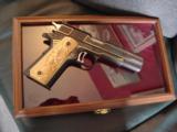 Colt Gold Cup National Match,master engraved by Clint Finley,close to 1OZ of 24K inlays,real carved ivory grips,Series 80,MKIV,Colt Pres.case-awesome- 15 of 15