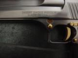 Desert Eagle/Magnum Research 25th Anniversary,rare 114 of 25,custom finish,24K accents,wood grips,& fitter wood case !! awesome !! - 11 of 15