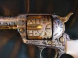 Colt SAA,1917,Master Cattlebrand engraved by the late Weldon Bledsoe,nickel & 24k,real ivory,45LC,7 1/2
