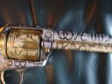 Colt SAA,1917,Master Cattlebrand engraved by the late Weldon Bledsoe,nickel & 24k,real ivory,45LC,7 1/2