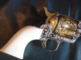 Colt SAA,1917,Master Cattlebrand engraved by the late Weldon Bledsoe,nickel & 24k,real ivory,45LC,7 1/2