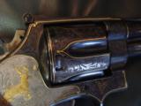 Smith &Wesson 27-2,Angelo Bee master engraved,gold animals & inlays,real Ivory,8 3/8