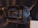 Colt SAA-Ben Shostle engraved,deep scroll,24K cattlebrands & inlays,real Ivory,7 1/2