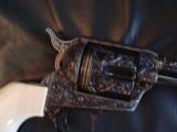 Colt SAA-Ben Shostle engraved,deep scroll,24K cattlebrands & inlays,real Ivory,7 1/2