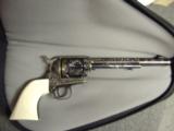 Colt SAA-Ben Shostle engraved,deep scroll,24K cattlebrands & inlays,real Ivory,7 1/2