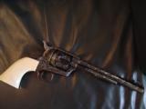Colt SAA-Ben Shostle engraved,deep scroll,24K cattlebrands & inlays,real Ivory,7 1/2