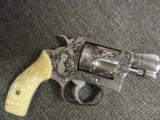 Smith & Wesson 60,no dash,Ben Shostle master engraved,deep relief scroll,nude lady,carved real ivory grips,1 3/4