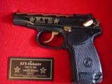 Makarov KGB commemorative,from AHS,polished blue,gold writing,#27 of 1000,9x18 caliber,fitted wood & glass case,unfired,super nice - 1 of 15