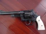 Smith & Wesson 28-2,custom engraved,high gloss blued,aged real ivory grips,6