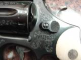 Smith & Wesson 28-2,custom engraved,high gloss blued,aged real ivory grips,6