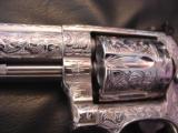 Smith & Wesson 686-6 Fully engraved & high polished by Flannery Engraving,Rosewood combat grips,357 mag,6