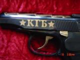 Makarov KGB Commemorative,9x18,high gloss blued,24k accents,pres case,never fired,#158 of 1000.rare & awesome !! - 7 of 15