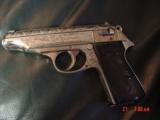 Walther PPK,380 auto,nickel,fully master scroll engraved,3 1/2