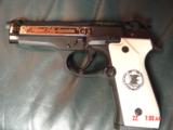 Beretta Model 96,Friends Of NRA Commemorative,40 cal,high polished blue slide,24k accents,faux ivory,fitted wood pres case,unfired-awesome - 7 of 15