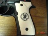 Beretta Model 96,Friends Of NRA Commemorative,40 cal,high polished blue slide,24k accents,faux ivory,fitted wood pres case,unfired-awesome - 6 of 15