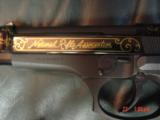 Beretta Model 96,Friends Of NRA Commemorative,40 cal,high polished blue slide,24k accents,faux ivory,fitted wood pres case,unfired-awesome - 8 of 15