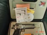 Desert Eagle -Magnum Research -RARE all stainless with built in COMP,& 2 rails,50AE,hand cannon,low recoil,new in box,unfired,all papers & manual,DVD
- 11 of 14