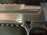 Desert Eagle -Magnum Research -RARE all stainless with built in COMP,& 2 rails,50AE,hand cannon,low recoil,new in box,unfired,all papers & manual,DVD
- 7 of 14