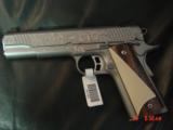 Kimber Special Scroll Engraved Limited Edition,Stainless II,45ACP,custom wood & ivory grips,many Custom Shop goodies,new & unfired in box with manual, - 1 of 15
