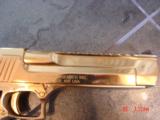 Desert Eagle,Magnum Research,24K high polished gold plated,50 caliber hand cannon,unfired,6