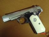 Colt 1908,380 auto,fully refinished in bright nickel,with bonded ivory grips,hammerless,grip safety,made in 1921,a true showpiece !! - 13 of 15